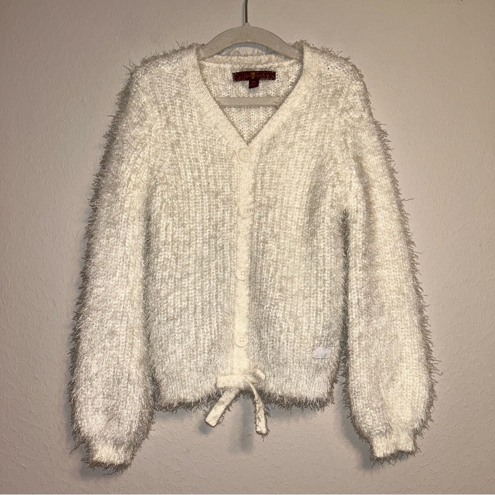 7 For All Mankind Girls White Ivory Sweater‎ Top Size 4T